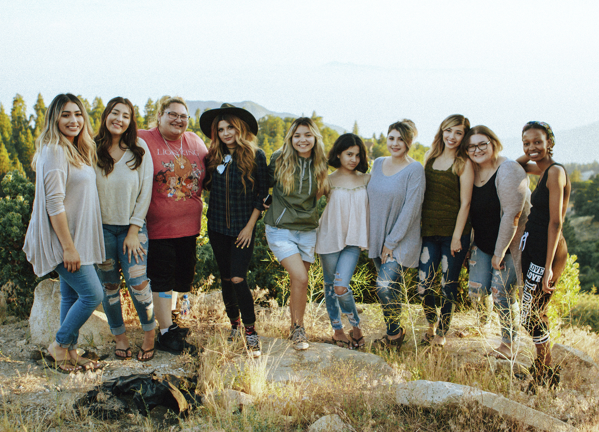 Lacrue company smiling for photo at retreat